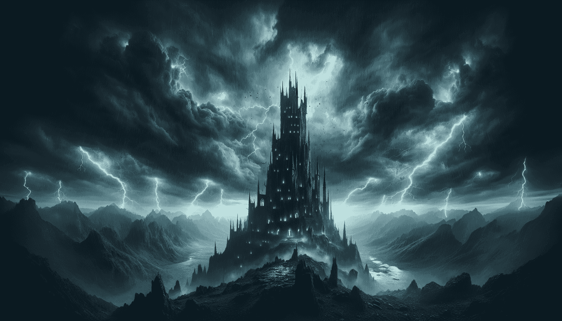 Panoramatický pohled na prokletou věž